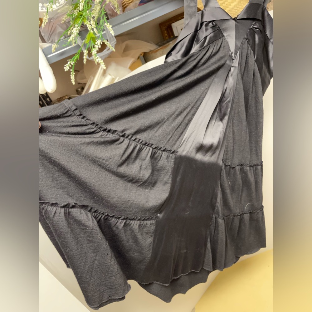 V Strap Multi Tier Dress Development Wool Silk La… - image 7